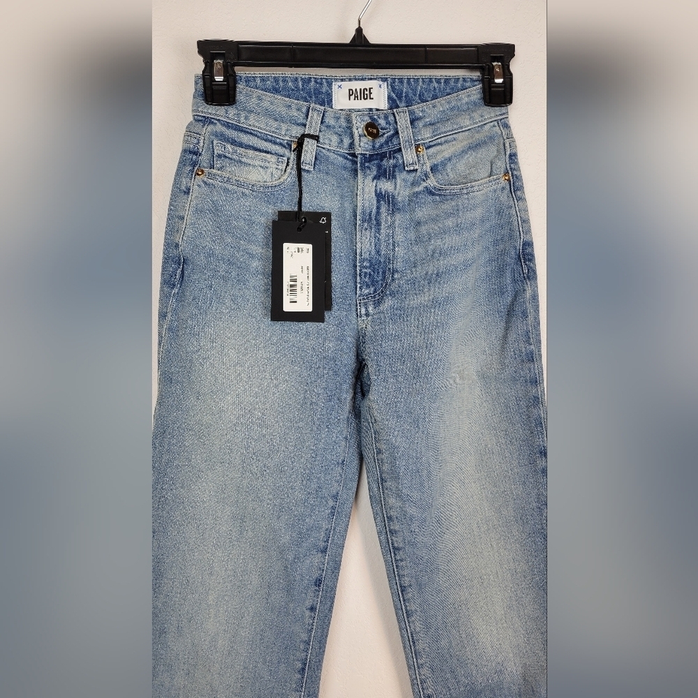 NWT PAIGE Courtney Raw Hem Vintage Denim In La Rambla Wash Size 23 - Picture 6 of 13